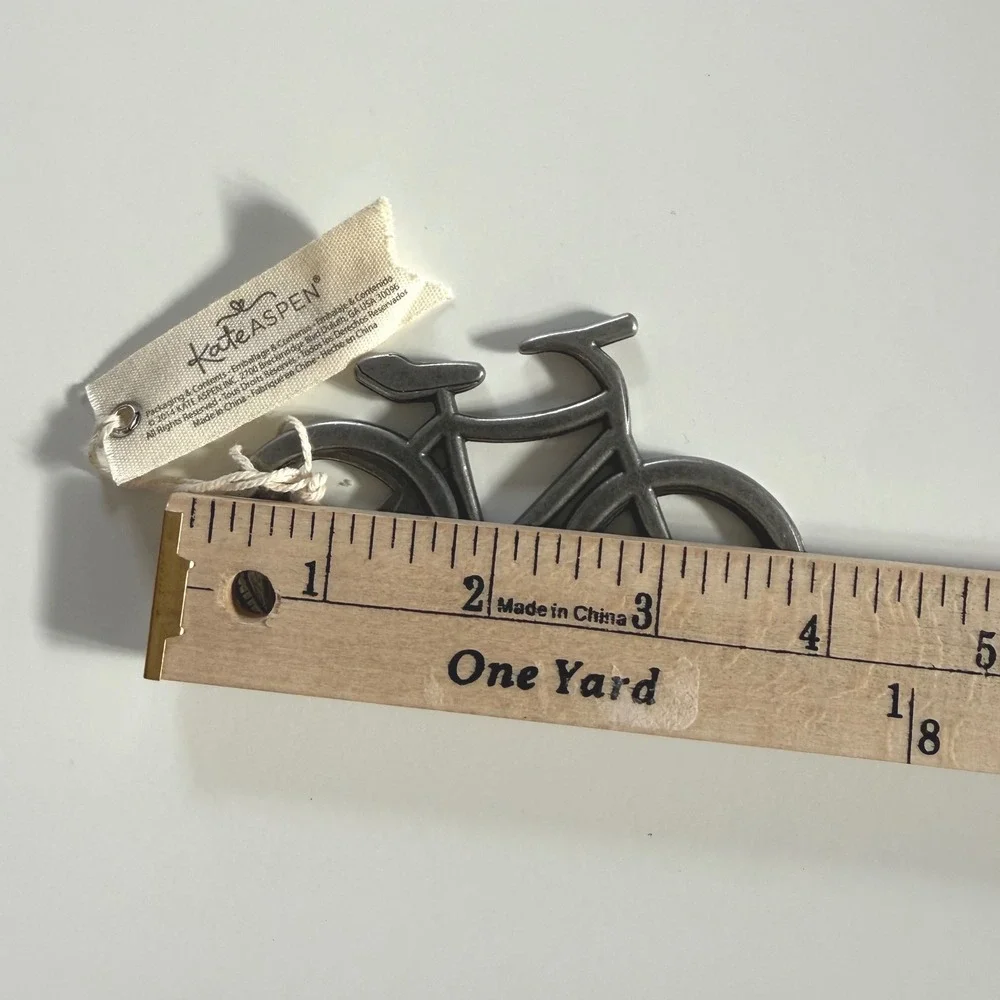 Kate Aspen Bicycle‎ Bottle Opener Metal Vintage Bike Shaped Gift Favor BNWT